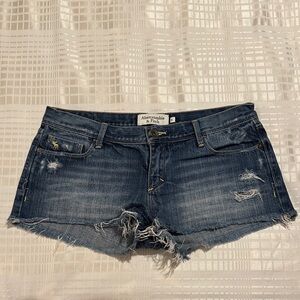 Abercrombie & Fitch Frayed Hem Denim Shorts